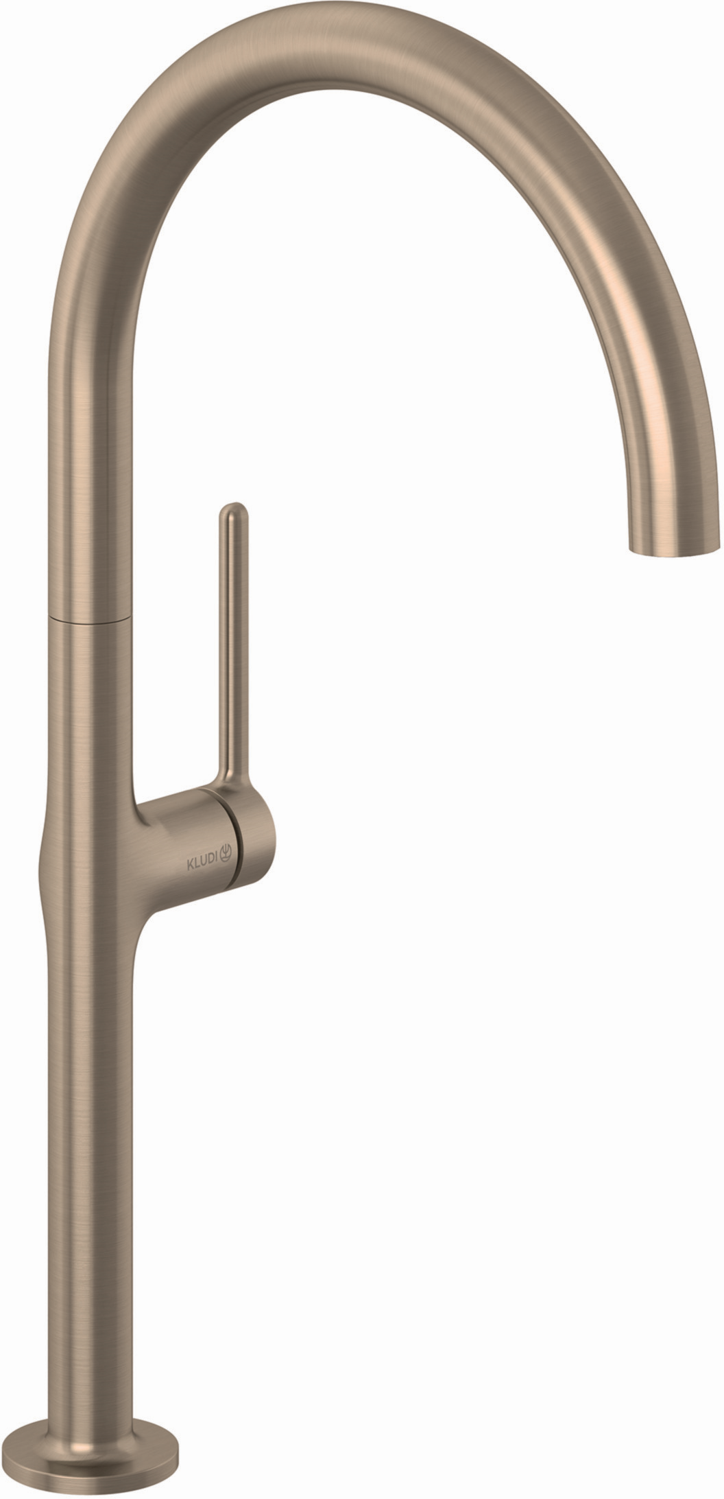 Robinet de cuisine Kludi REEF 50803N175 à commande latérale, bronze brossé