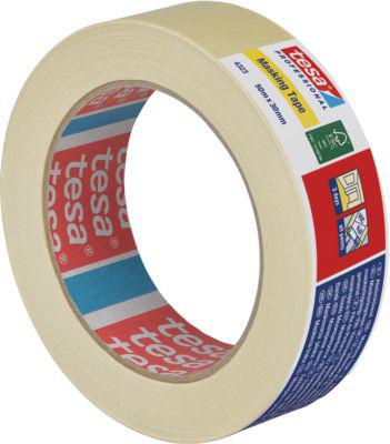 tesa tesakrepp 4323 Basic Kreppband, hellbeige, 50 m × 30 mm, leicht abreißbar, für Malerarbeiten