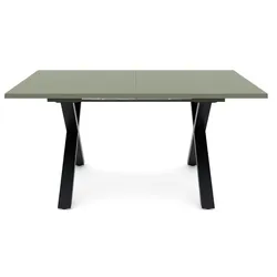 Mäusbacher Esstisch mit Auszug Vitrum 160/210 x 90 cm Glas Olivgrün 160
