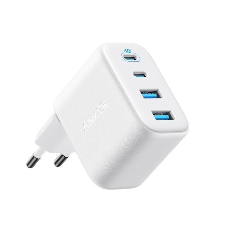 Anker Zolo 50W netadapter, wit, met 2x USB-C en 2x USB poorten