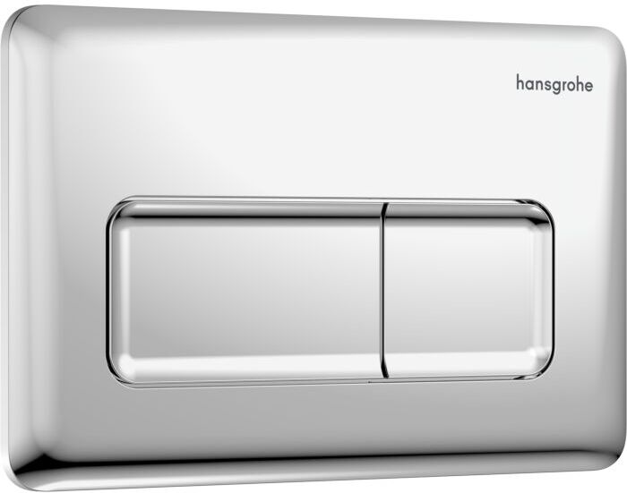 Hansgrohe iFrame Original Q Betätigungsplatte 66001000 für 2-Mengen-Spülung, Kunststoff, chrom
