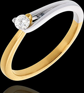 Edenly SolitÃ¤r Broche in Weiss- und Gelbgold