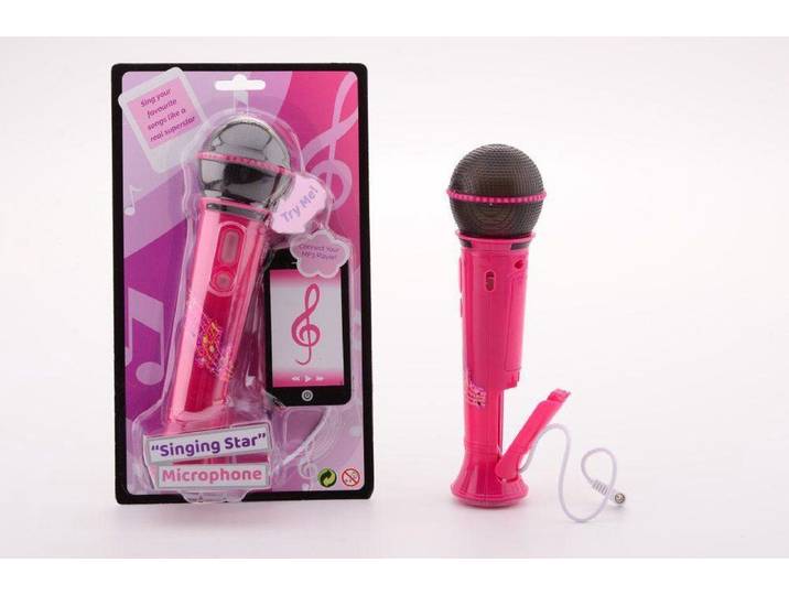 John Toys Sing Along microfoon - 22 cm - Roze