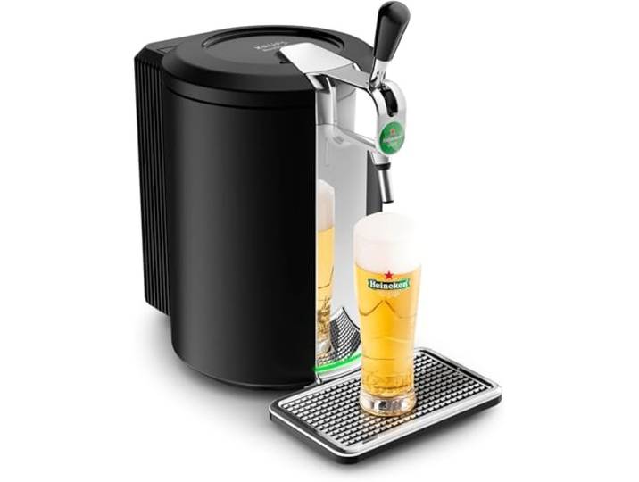 Krups - Tireuse à bière BeerTender Edition Noir - fûts 5 L Machine à bière compatible fûts 5 L - Maintient la fraîcheur 30 jours - Température idéale 4°C - Compatible groupe Heineken