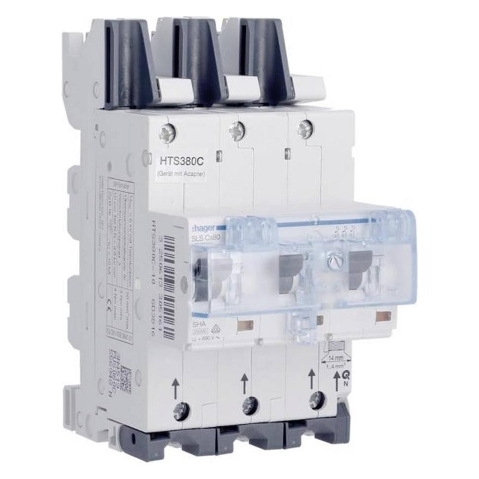 Hager HAG HTS380C SLS-Schalter 3P Cs 80A Sammelschiene (HTS380C)