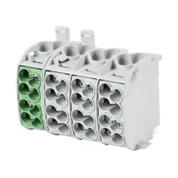 F-Tronic Hauptleitungsabzweigklemm 4P 25mm2 grau/grün "L/PE" HLAK4P25GRGRGE