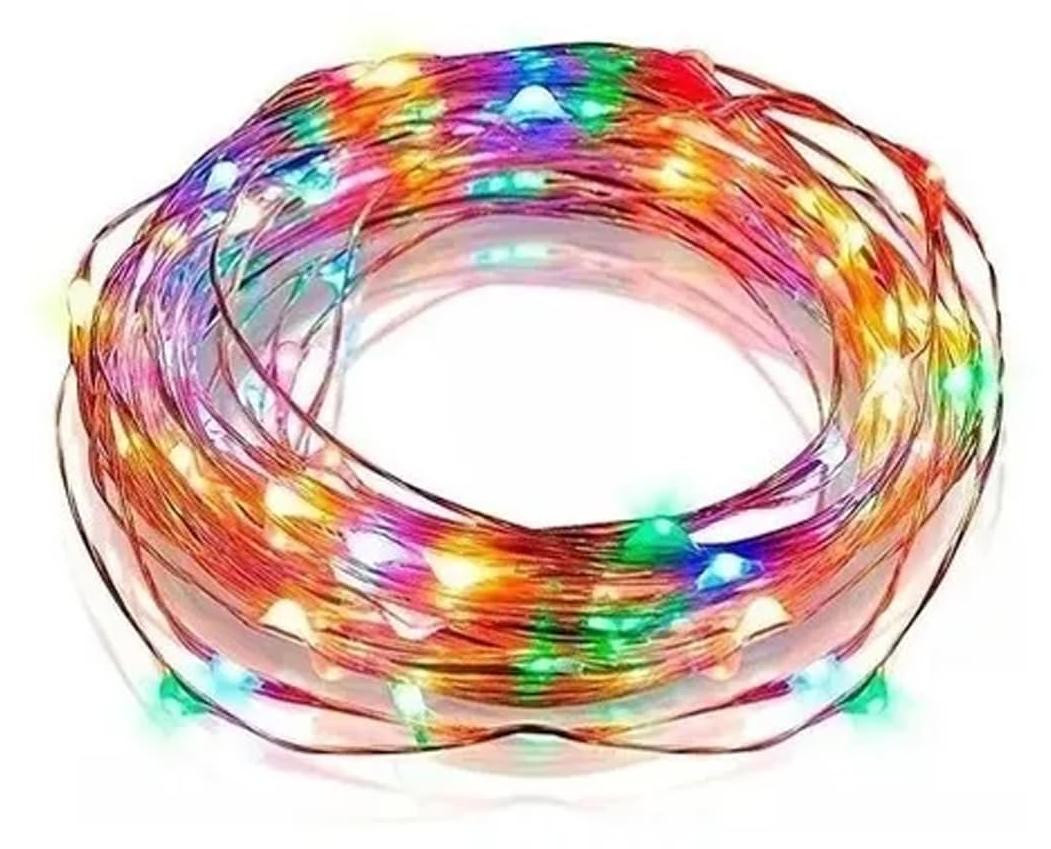 Dripio LED-lichtketting RGBY met koperdraad, 4 meter, op batterijen