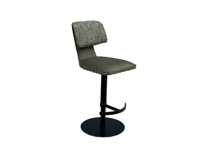 KAWOLA Barhocker LILIANA Barhocker 360° drehbar, Auto-Return-Funktion (1 St), Höhenverstellbar, Bouclé-Optik, flexible Rückenlehne, Stahlgestell
