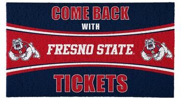 Evergreen "Fresno State University 28 in. x 16 in. PVC ""Come Back With Tickets"" Trapper Door Mat"