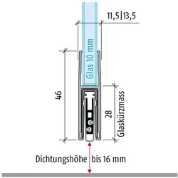 Planet, Türdichtung, Türabsenkdichtung KG-F10 RD Rauchdicht schmal