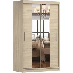 SCHWEBETÜRENSCHRANK Neomi 01 Sonoma Eiche/Sonoma Eiche + Spiegel 120 cm