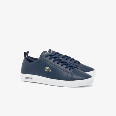 Sneaker LACOSTE "COURT SNEAKERS", Herren, Gr. 44, atmungsaktiv, blau (weiß, wagtail), Leder, Synthetik, Schuhe Sneaker