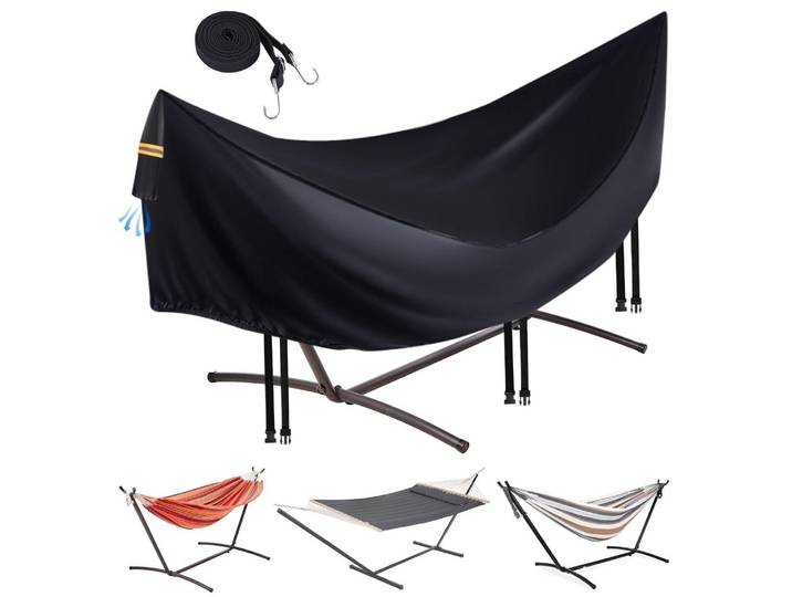 Hängematten-Abdeckplane Outdoor 420D Wasserdicht für 3,65m Hängemattenständer Windfest Belüftet 368x139x93cm
