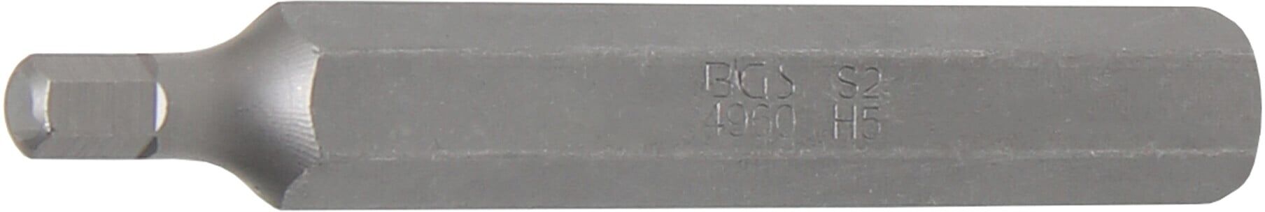 BGS Bit 4960, Länge 75 mm, Antrieb Außensechskant 10 mm (3/8"), Innensechskant 5 mm ; BGS technic)