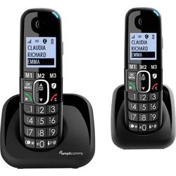 Amplicomms BigTel 1502 DECT-Mobilteil Freisprechen, für Hörgeräte kompatibel, Wahlwiederholung LED-Display Schwarz ATL1423334