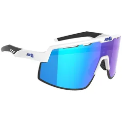 AZR, Herren, Sportbrille, Speed RX (Weiss glänzend, Blau), Weiss, Blau