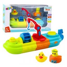 Lean Toys Lean Badespielzeug Boot Bunte Kranhaken Ente Schildkröte (66583748)