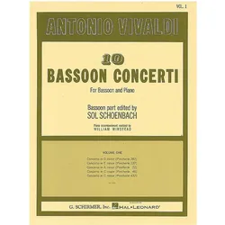 10 Bassoon Concertos - Volume 1, Sachbücher von Antonio Vivaldi