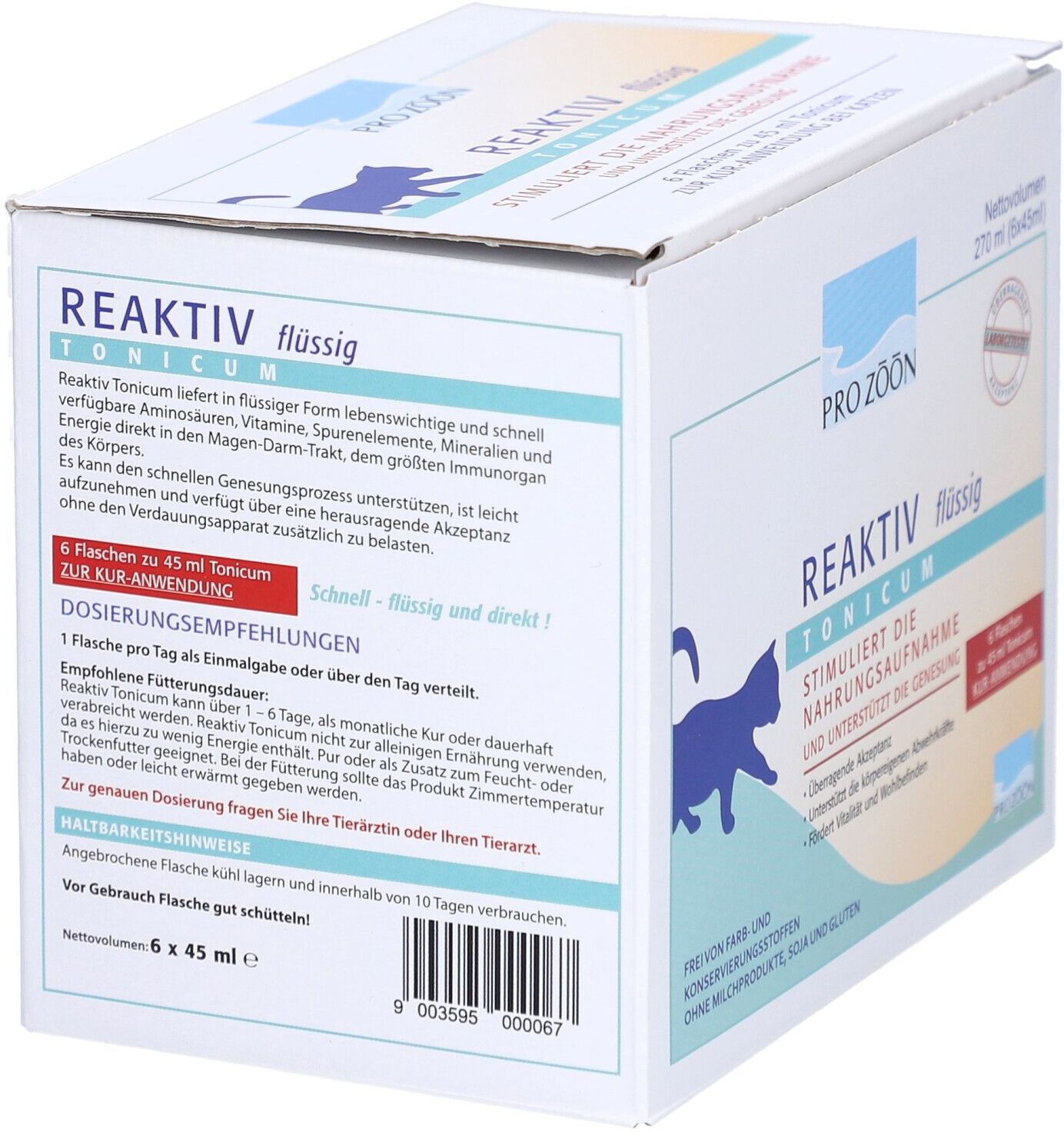 Pro Zoon Reaktiv TON Katze 45Ml 6 St Tonikum