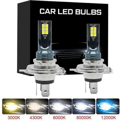 Inspire Select 2 Pcs LED Headlight & Fog Light Bulbs 12000LM 80W Waterproof Driving Lamps 12V 24V Universal Fit 3000k Golden h10
