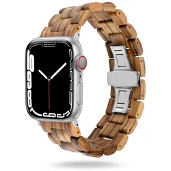 ONEFLOW Timber Strap für Apple Watch 5 (44mm) – Uhrenarmband im Holzdesign