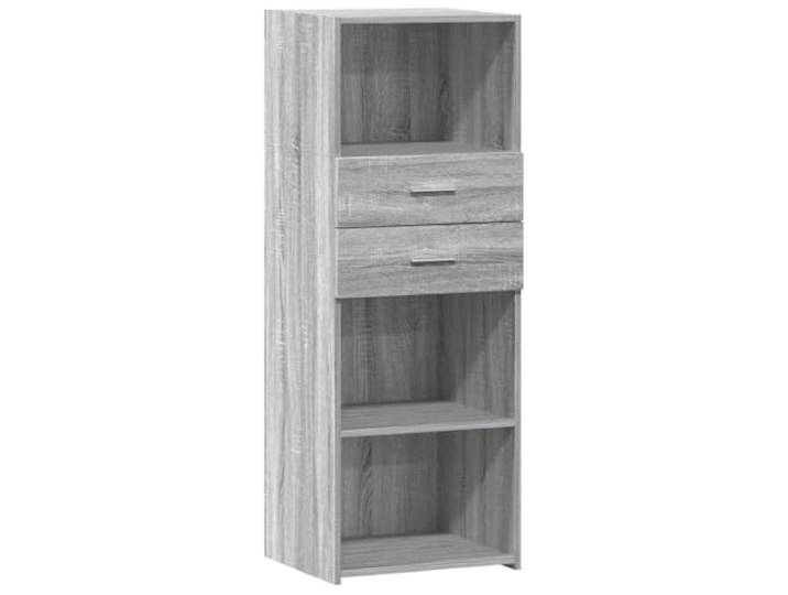 Kaorsrow Highboard Grau Sonoma 45x42,5x124 cm Holzwerkstoff Schrank Kompakter Beistellschrank mit viel Stauraum fuer Wohnzimmer und Flur, pflegeleicht und zeitlos modern gestaltet.