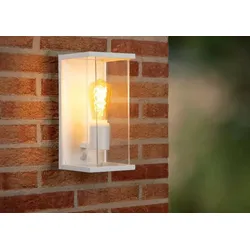Lucide CLAIRE Wandleuchte Weiß E27 IP54 Bewegungs- & Tag/Nacht-Sensor