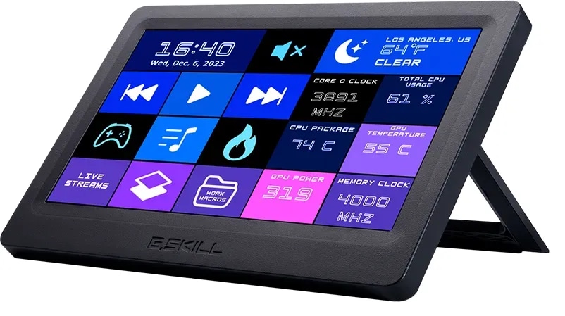 SuperMicro G.SKILL WigiDash, Widget Dashboard 7" mit Touch-Funktion GD-A7PCCSK-WGD