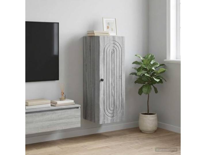 VIHHQGC Wandschrank Grau Sonoma 33 x 34,5 x 90 cm Holzwerkstoff Vintage-Charme, Pendeltüren mit Scharnier, robustes Material, platzsparend, vielseitig nutzbar
