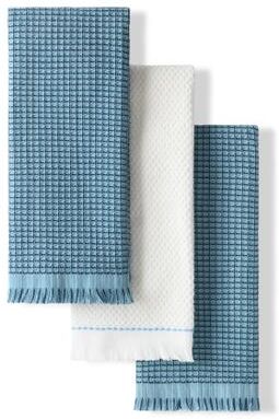 KitchenAid Gourmet Series Gridlines Kitchen Towels 3-Pack Set, 100% Cotton Absorbent - 18""x28"""