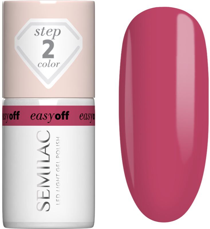 Semilac Easy Off Step 2 gel nail polish for UV/LED hardening shade Pink Coral 7 ml