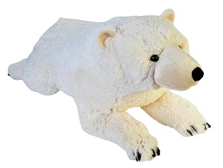 Wild Republic 18080 Republic 19554 Jumbo pluche ijsbeer, groot knuffeldier, pluche dier, Cuddlekins, 76 cm