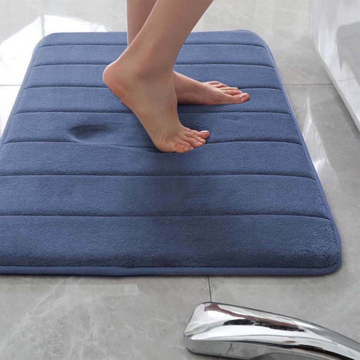 Beige Badmat van Traagschuim - Absorberende Douchemat voor de Badkamer - 30 x 50 cm