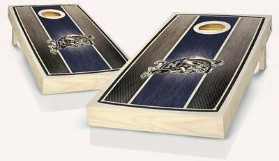Skip's Garage Naval Academy Midshipmen Striped NCAA Team Cornhole Boards