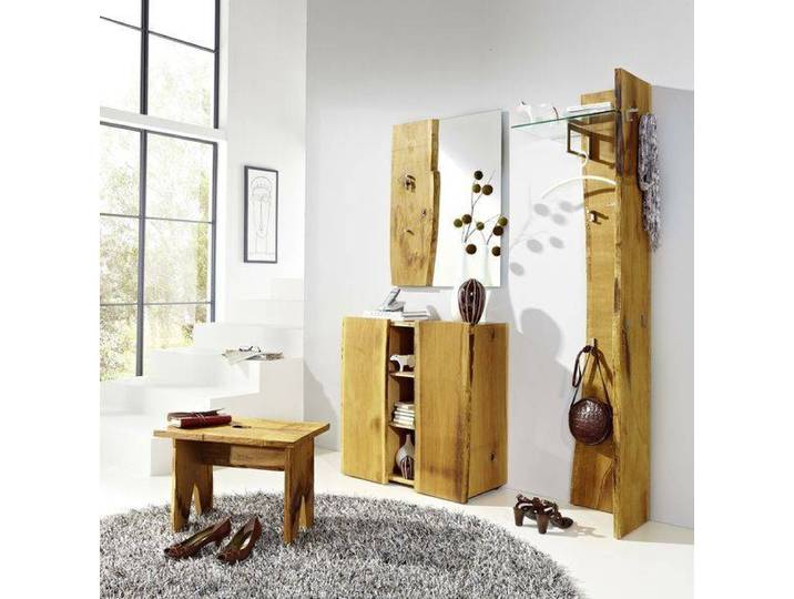 Massivholz-Garderobe 3-teilig in Eiche – 3%-Vorkasse-Rabatt