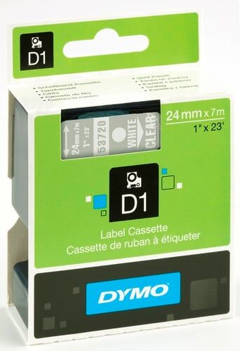 Dymo 53720 24mmx7m fita branco/Transparente
