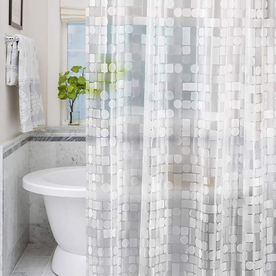 Symple Stuff Shower Curtain Geometric Stone 180cm H x 180cm W