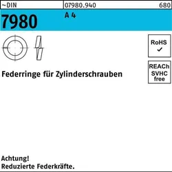 Federring DIN 7980 f.Zylinderschrauben 4 A 4 100 Stück