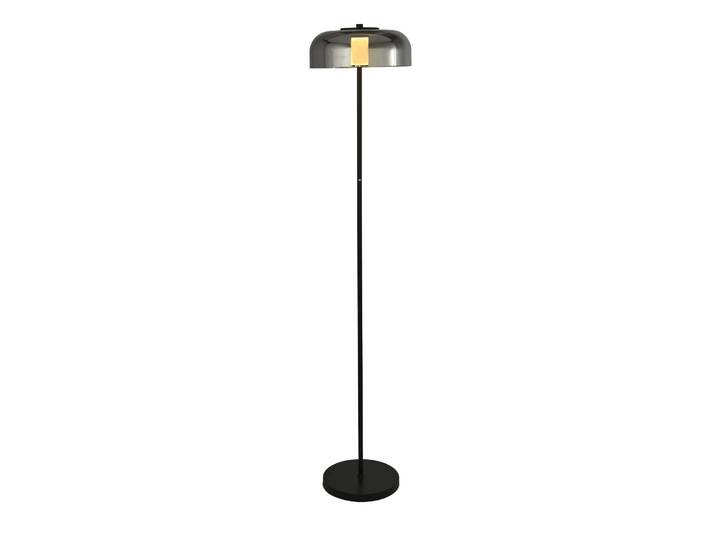 Frisbee 1Lt Led Lampadaire\, Noir Mat Avec Verre Fumé