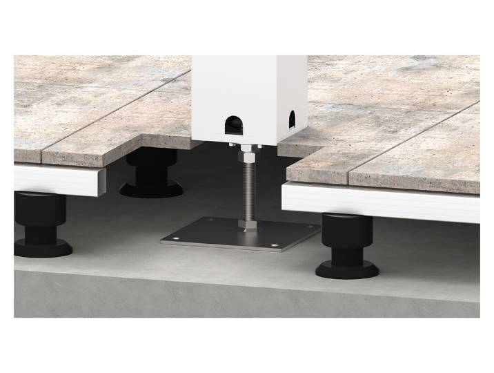 Biohort Grundplatte höhenverstellbar Weiss für Pergola