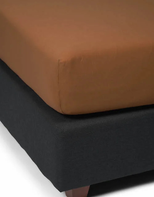 Essenza The Perfect Organic Jersey Hoeslaken Leather brown
