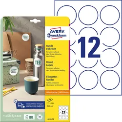 AVERY Zweckform Etiketten L3416-10 weiß 60,0 x 60,0 mm