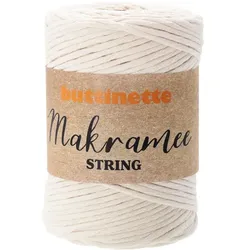 buttinette Makramee-Garn "String", einfach verzwirnt, Stärke: 3 mm, Länge: 150 m, natur