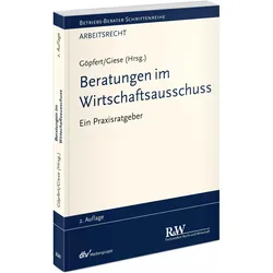 Beratungen im Wirtschaftsausschuss, Fachbücher von Katja Giese, Burkard Göpfert
