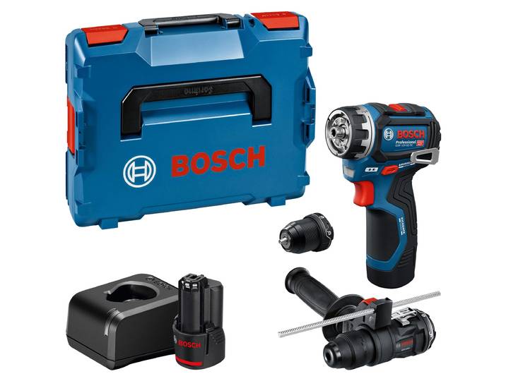 Perceuse-visseuse sans fil BOSCH PROFESSIONAL Flexiclick GSR 12V-32 FC - 2 batteries GBA 2\,0 Ah\, chargeur\, accessoires et coffret inclus