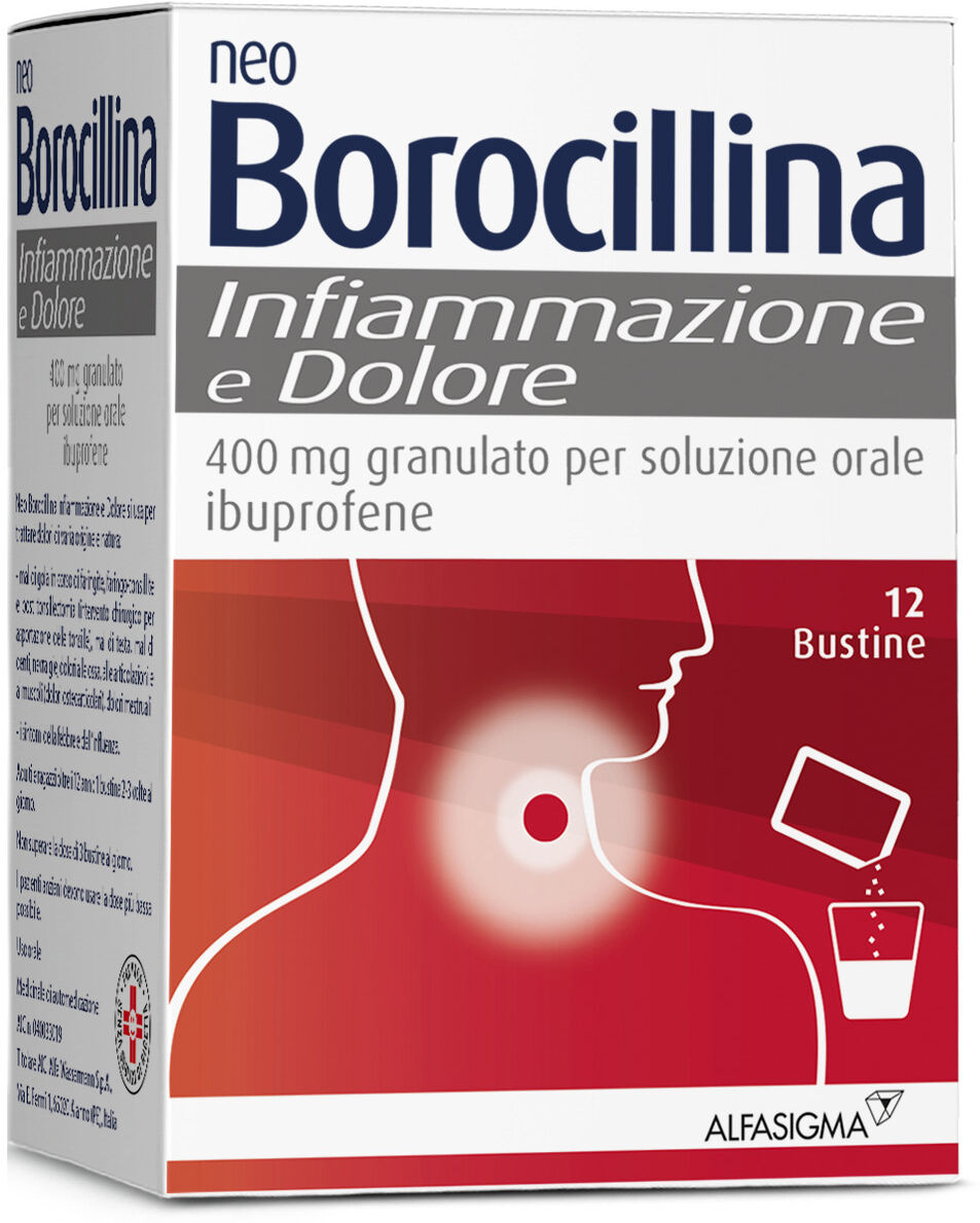 Alfasigma Neoborocillina Infiammazione E Dolore 12 Bustine