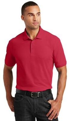 Port Authority K100 Core Classic Pique Polo Shirt in Rich Red size 6XL   Cotton/Polyester Blend