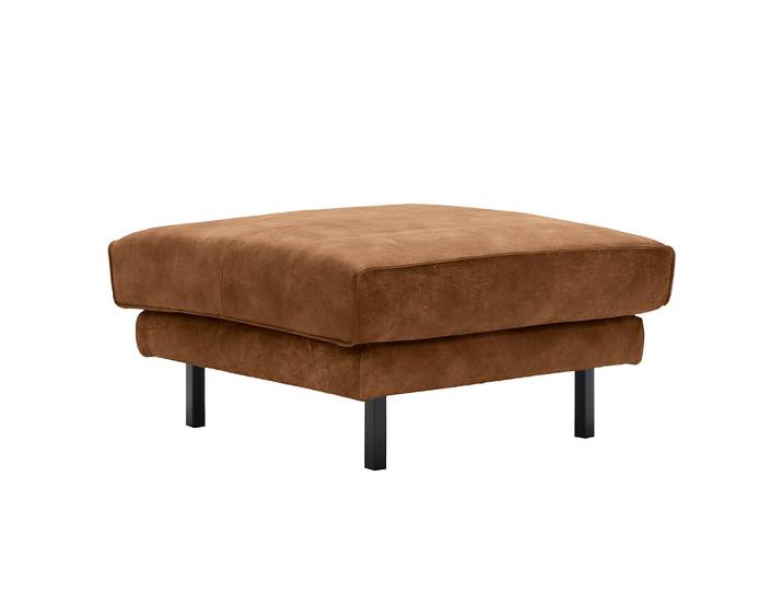 Repose-pieds capitonné Esquire 81 x 43 x 81cm Marron Cuir Fortesa: Marron