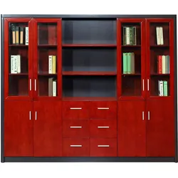 Büromöbel Büro Schrank Aktenschrank BLOOMFIELD Kirsch 2x4x2,4m Büro Homeoffice Arbeitszimmer
