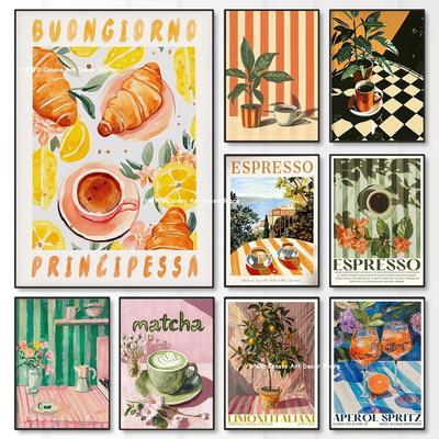 Buongiorno Espresso Wall Art Coffee Canvas Print Kitchen Decor 25 40x60 Cm no Frame